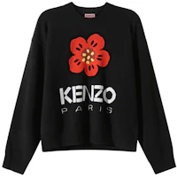 (Women) KENZO BOKE Flower SS24 Black Floral Jacquard Crewneck Sweater FD62PU4303LD-99J (Women) KENZO BOKE Flower SS24 Black Floral Jacquard Crewneck Sweater FD62PU4303LD-99J