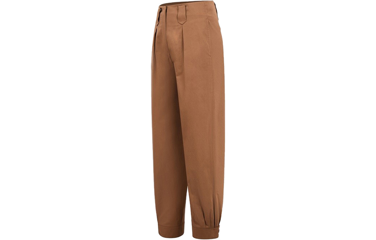 Shop (Women) KENZO Brown Slim Fit Casual Pants FA62PA0229CU-87
