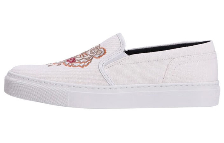 (Women) Kenzo Canvas Classic Embroidered White 'Tiger Print Low-Top' FC52SN100F71.01A