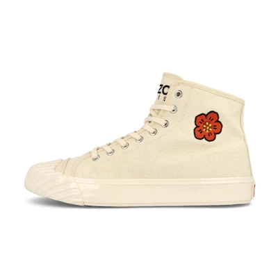 (W) Kenzo Canvas High-Top 'Floral Embroidery White'