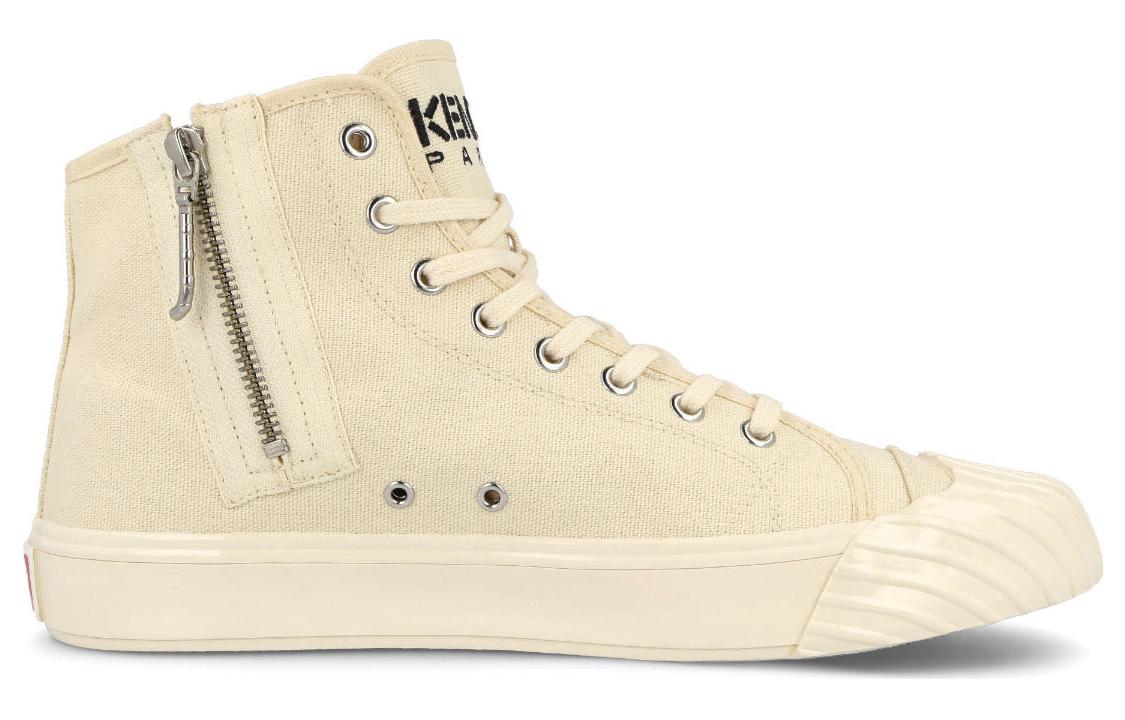 Order (W) Kenzo Canvas Hoge Schoen ''Floral Embroidery Wit'' FD52SN020F73.04
