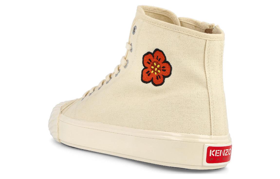 Shop (W) Kenzo Canvas Hoge Schoen ''Floral Embroidery Wit'' FD52SN020F73.04