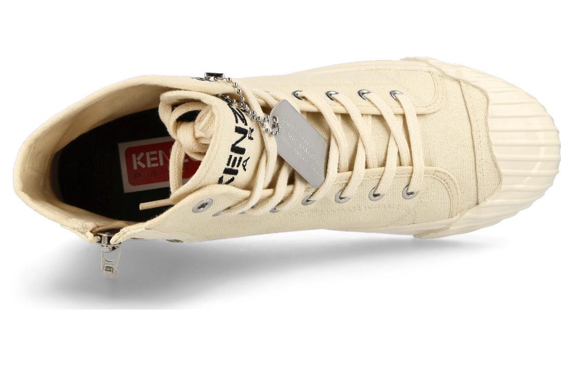 Purchase (W) Kenzo Canvas Hoge Schoen ''Floral Embroidery Wit'' FD52SN020F73.04