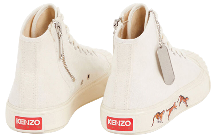 (W) Kenzo Canvas High-Top Lace-Up 'Fashion Beige' 圖 3