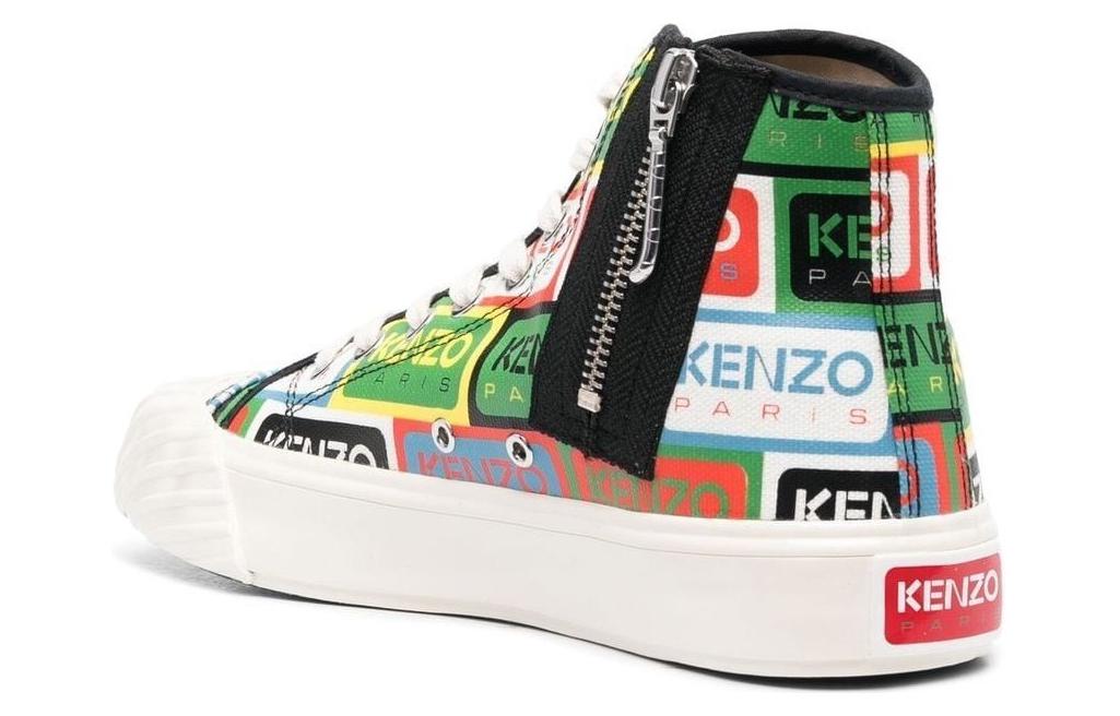 Purchase KENZO 高田賢三 帆布 高幫綁帶圓頭 時尚板鞋 女款 多色