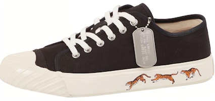 (Women) Kenzo Canvas Lace-up 'Black Fashion Sneaker' FC62SN010F50.99.36 (Women) Kenzo Canvas Lace-up 'Black Fashion Sneaker' FC62SN010F50.99.36