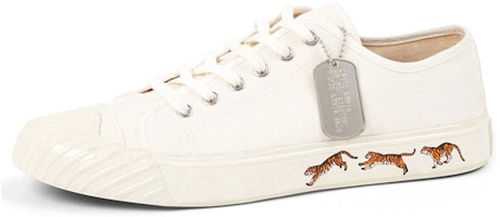 (Women) Kenzo Canvas Lace-Up Low Top 'White Fashion' FC62SN010F50.02 (Women) Kenzo Canvas Lace-Up Low Top 'White Fashion' FC62SN010F50.02