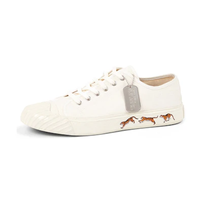 (W) Kenzo Canvas Lace-Up Low Top 'White Fashion'