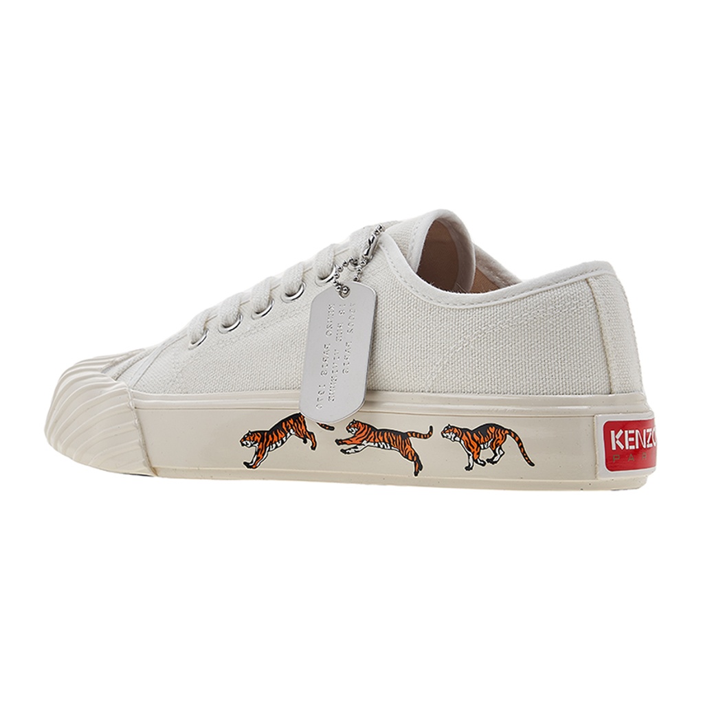 (W) Kenzo Canvas Lace-Up Low Top 'White Fashion' 圖 3