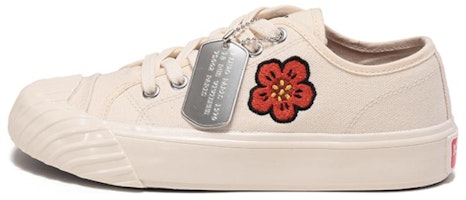 (Women) Kenzo Canvas Low 'Begonia Embroidery Cream' FD52SN010F73.04 (Women) Kenzo Canvas Low 'Begonia Embroidery Cream' FD52SN010F73.04
