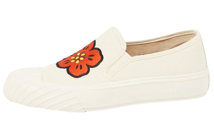 Buy KENZO 高田賢三 帆布 低幫套腳圓頭 時尚板鞋 女款 白色