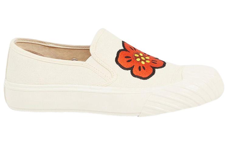 Order KENZO 高田賢三 帆布 低幫套腳圓頭 時尚板鞋 女款 白色