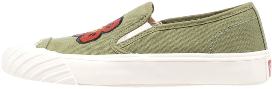 KENZO 高田賢三 帆布 低幫套腳 時尚板鞋 女款 卡其色 Buy KENZO 高田賢三 帆布 低幫套腳 時尚板鞋 女款 卡其色