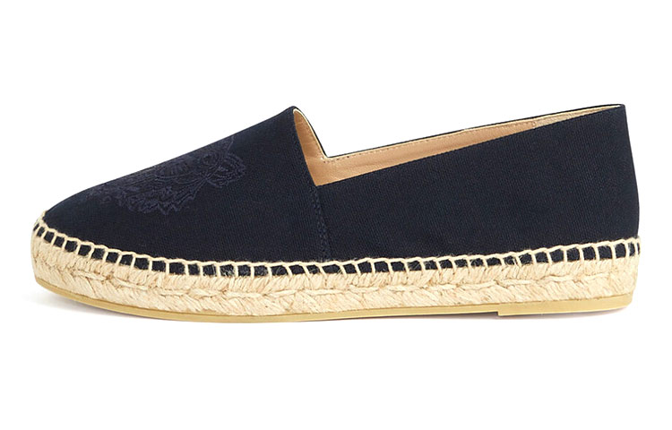 (W) Kenzo Canvas Tiger Espadrilles 'Black'