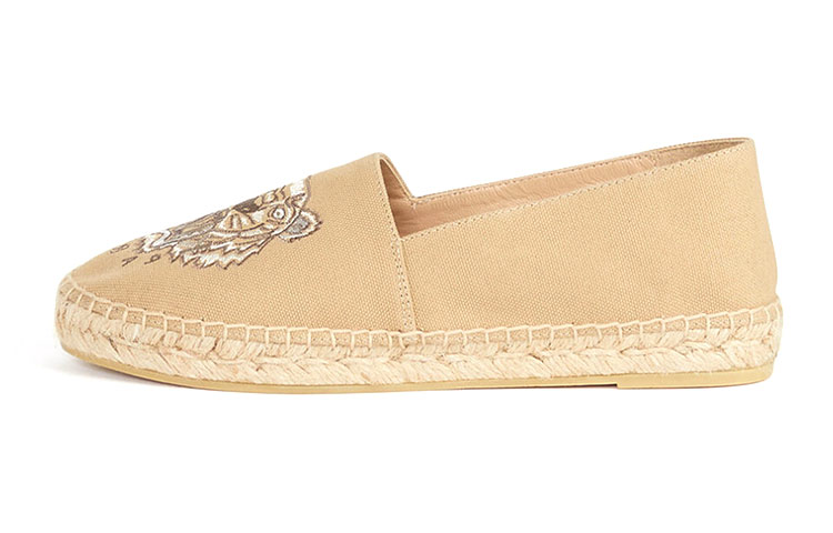 (W) Kenzo Canvas Tiger Espadrilles 'Embroidered Tiger Cream'