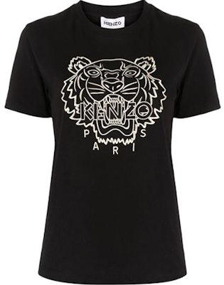 (W) KENZO Klasik Logo Harimau Baju T-Shirt Hitam Crewneck Bersulam FB52TS9124SL-99 Order (W) KENZO Klasik Logo Harimau Baju T-Shirt Hitam Crewneck Bersulam FB52TS9124SL-99
