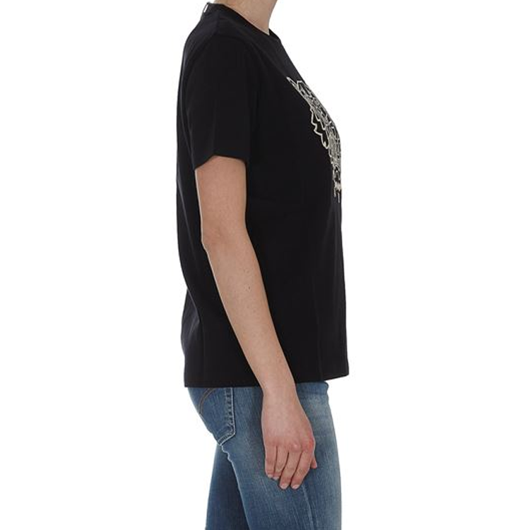 Details for (W) KENZO Klasik Logo Harimau Baju T-Shirt Hitam Crewneck Bersulam FB52TS9124SL-99
