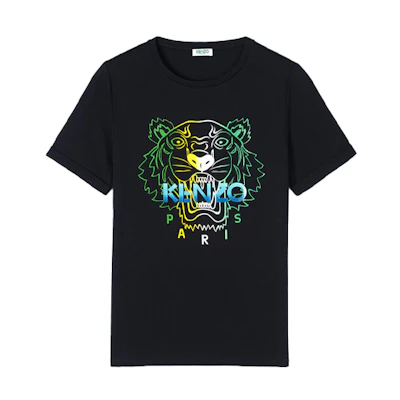 (Women) KENZO Classic Multicolor Tiger Graphic Tee Women’s Black FA5-2TS826-4YH-99