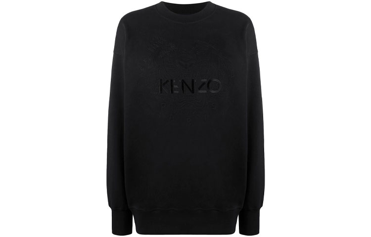 (Women) Kenzo Classic Tiger Embroidered Logo Pullover Sweatshirt Women Black FA62SW9214XH-99