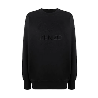 (Women) Kenzo Classic Tiger Embroidered Logo Pullover Sweatshirt Women Black FA62SW9214XH-99