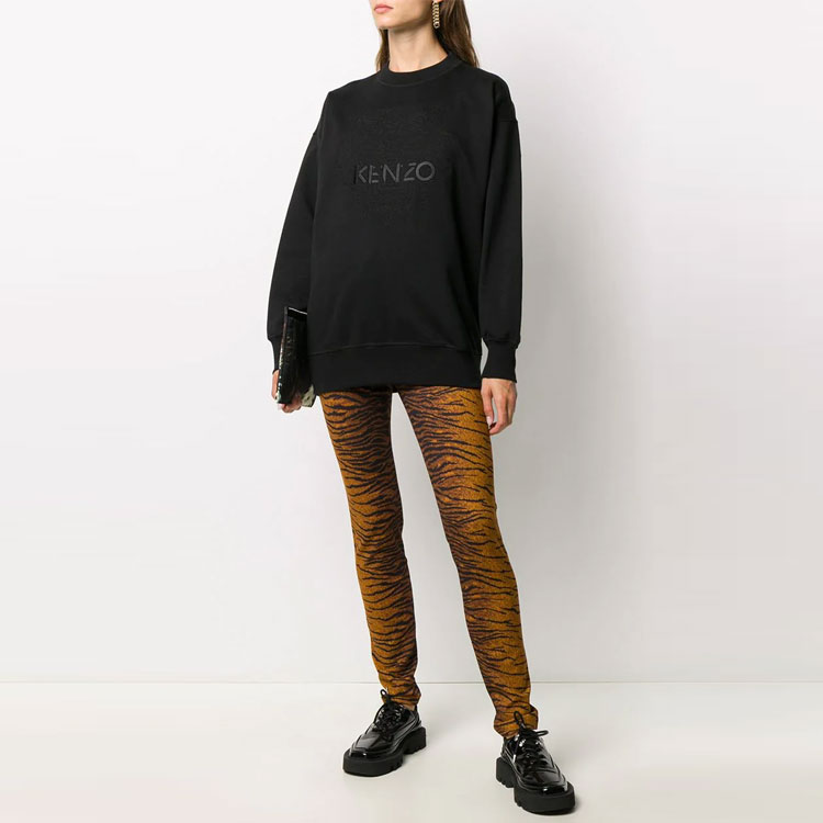 Lookbook (W) ケンゾー クラシック タイガー 刺繍ロゴ プルオーバースウェットシャツ ブラック レディース FA62SW9214XH-99