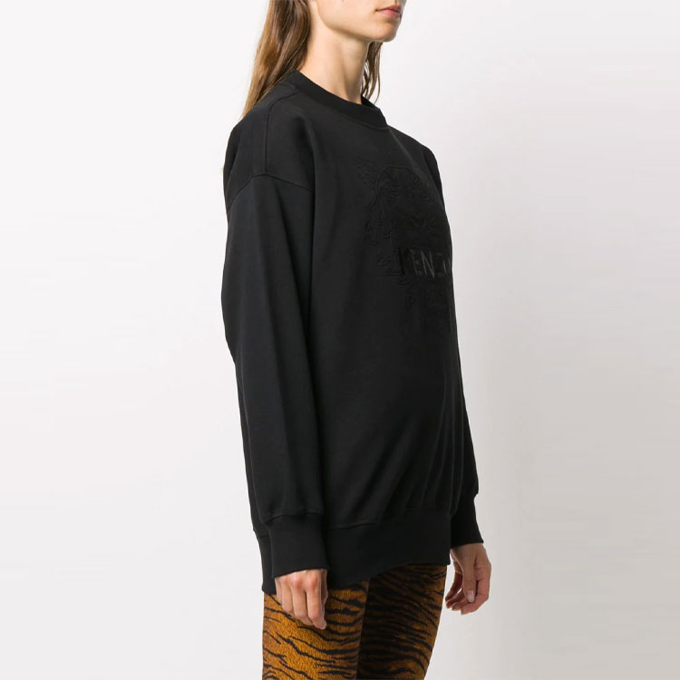 Purchase (W) ケンゾー クラシック タイガー 刺繍ロゴ プルオーバースウェットシャツ ブラック レディース FA62SW9214XH-99