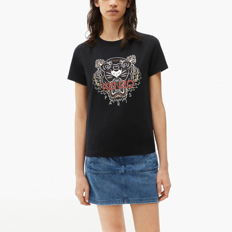 (Women) KENZO Classic Tiger FW21 Embroidered Graphic Loose T-Shirt Women’s Black FB62TS8464YB-99 圖 3