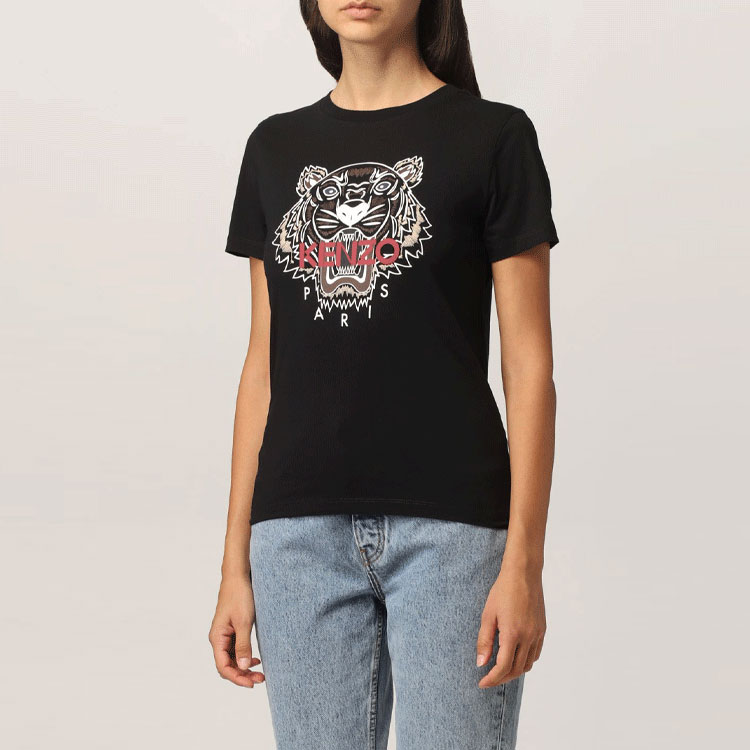 (Women) KENZO Classic Tiger FW21 Embroidered Graphic Loose T-Shirt Women’s Black FB62TS8464YB-99 圖 5