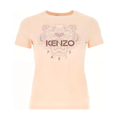 (Women) KENZO Classic Tiger Logo Crewneck T-shirt Pink () FA62TS8464YB-34