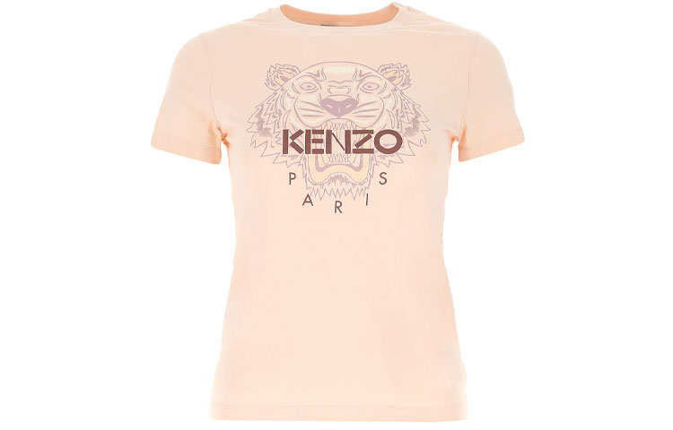 Order (Women) KENZO Classic Tiger Logo Crewneck T-shirt Pink () FA62TS8464YB-34