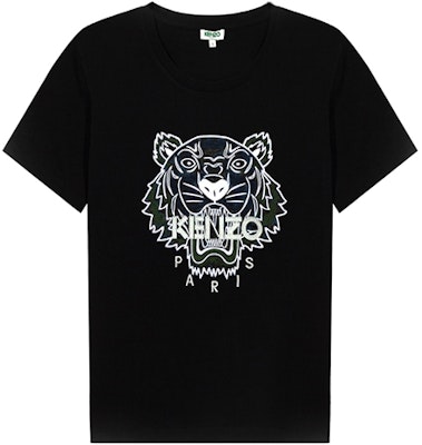 (W) KENZO Camiseta Negra Regular Fit con Logo Clásico de Tigre en el Pecho PF762TS8494YG-99 Order (W) KENZO Camiseta Negra Regular Fit con Logo Clásico de Tigre en el Pecho PF762TS8494YG-99