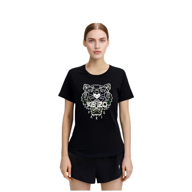 Purchase (W) KENZO Camiseta Negra Regular Fit con Logo Clásico de Tigre en el Pecho PF762TS8494YG-99