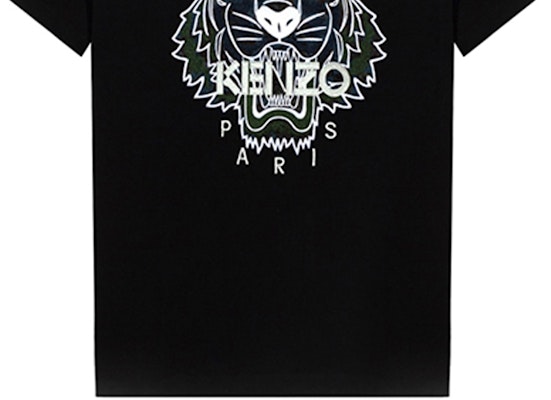 (W) KENZO Camiseta Negra Regular Fit con Logo Clásico de Tigre en el Pecho PF762TS8494YG-99 Sizing (W) KENZO Camiseta Negra Regular Fit con Logo Clásico de Tigre en el Pecho PF762TS8494YG-99