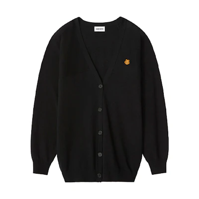 (Women) KENZO Classic Tiger Logo Long Sleeve Black Cardigan FB52CA5813TB-99