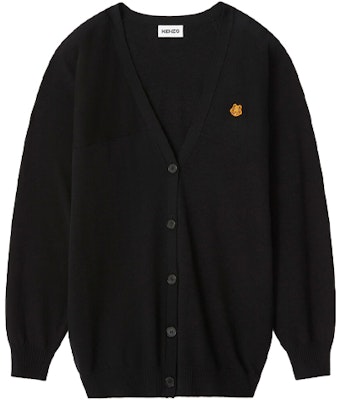 (W) KENZO クラシックタイガーロゴ 長袖 ブラックカーディガン FB52CA5813TB-99 Order (W) KENZO クラシックタイガーロゴ 長袖 ブラックカーディガン FB52CA5813TB-99