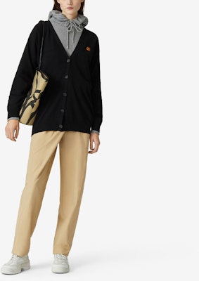 (W) KENZO クラシックタイガーロゴ 長袖 ブラックカーディガン FB52CA5813TB-99 Lookbook (W) KENZO クラシックタイガーロゴ 長袖 ブラックカーディガン FB52CA5813TB-99