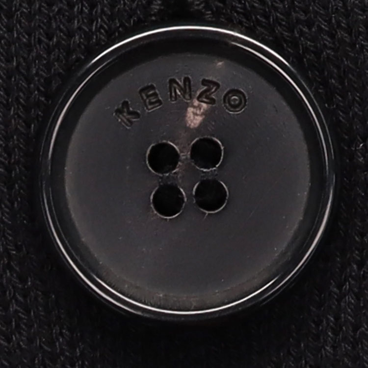 Sizing (W) KENZO クラシックタイガーロゴ 長袖 ブラックカーディガン FB52CA5813TB-99