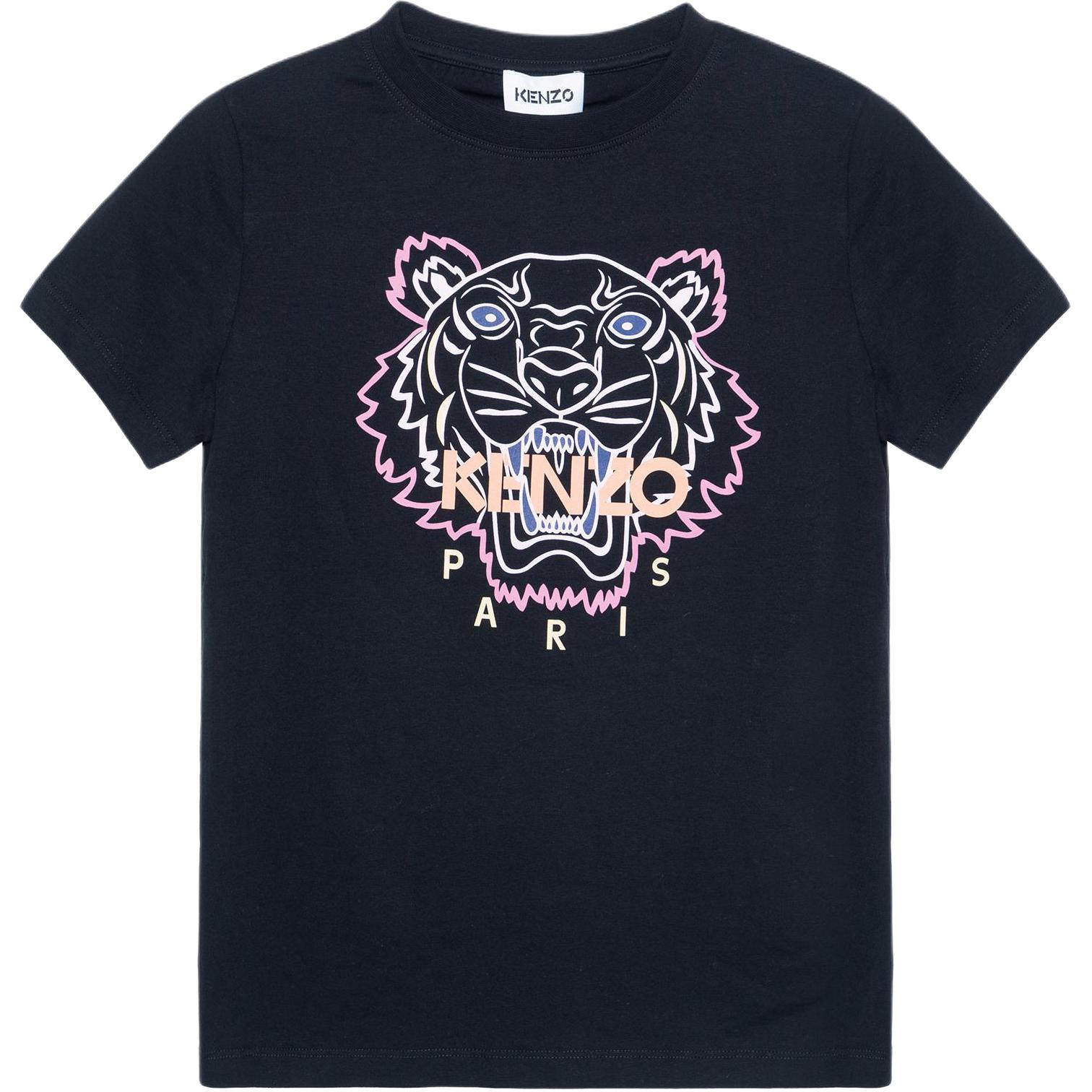 (Women) KENZO Classic Tiger Print  T-Shirt Black FC52TS8464YG-99