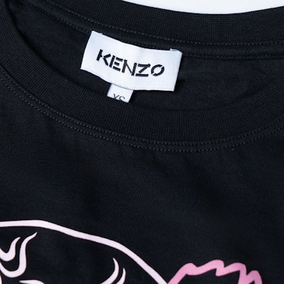 (W) KENZO Camiseta Negra Clásica con Estampado de Tigre FC52TS8464YG-99 Sizing (W) KENZO Camiseta Negra Clásica con Estampado de Tigre FC52TS8464YG-99