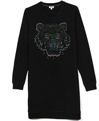 (W) Kenzo 經典虎頭印花黑色圓領長版連身裙 PF762RO8354XD-99 Buy (W) Kenzo 經典虎頭印花黑色圓領長版連身裙 PF762RO8354XD-99
