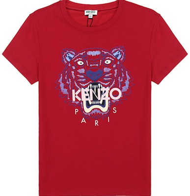 (Women) KENZO Classic Tiger Red Crew Neck T-Shirt FA52TS7214YB-21 Buy (Women) KENZO Classic Tiger Red Crew Neck T-Shirt FA52TS7214YB-21