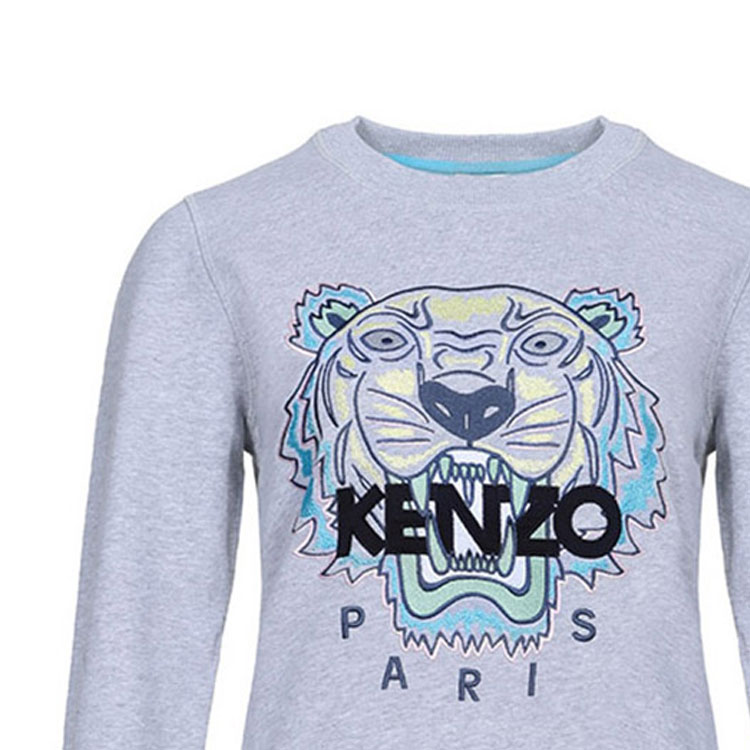 Sizing (W) KENZO 老虎印花珠灰色棉質套頭衫 F962SW7054XA-94