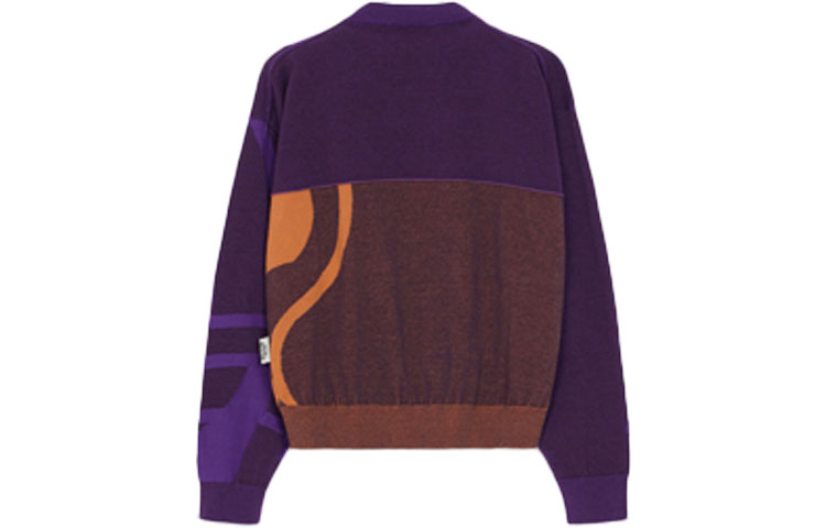 Lookbook (W) KENZO Crewneck Sweater Oversized Ungu Terung. FB62PU6403TC-80