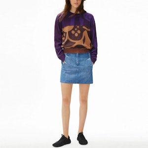 (W) KENZO茄紫色宽松版圆领毛衣 FB62PU6403TC-80 Shop (W) KENZO茄紫色宽松版圆领毛衣 FB62PU6403TC-80