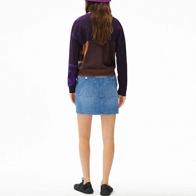 (W) KENZO Crewneck Sweater Oversized Ungu Terung. FB62PU6403TC-80 Purchase (W) KENZO Crewneck Sweater Oversized Ungu Terung. FB62PU6403TC-80