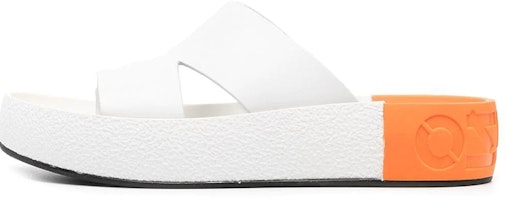 (Women) Kenzo Double Color Leather Fashion Sandals 'White Orange' FC52MU026L66-01 (Women) Kenzo Double Color Leather Fashion Sandals 'White Orange' FC52MU026L66-01