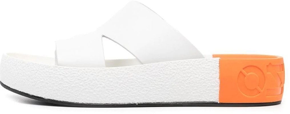 (Women) Kenzo Double Color Leather Fashion Sandals 'White Orange' FC52MU026L66-01 Buy (Women) Kenzo Double Color Leather Fashion Sandals 'White Orange' FC52MU026L66-01