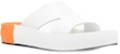 (W) Sandal Fesyen Kulit Dua Warna Kenzo 'Putih Oren' FC52MU026L66-01