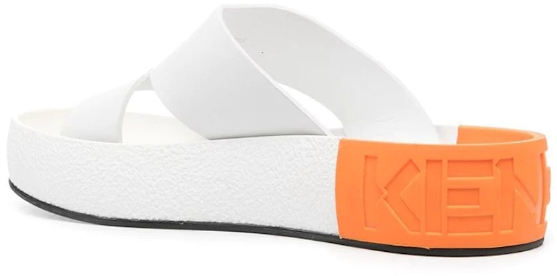 (Women) Kenzo Double Color Leather Fashion Sandals 'White Orange' FC52MU026L66-01 Lookbook (Women) Kenzo Double Color Leather Fashion Sandals 'White Orange' FC52MU026L66-01