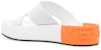 (W) Sandal Fesyen Kulit Dua Warna Kenzo 'Putih Oren' FC52MU026L66-01